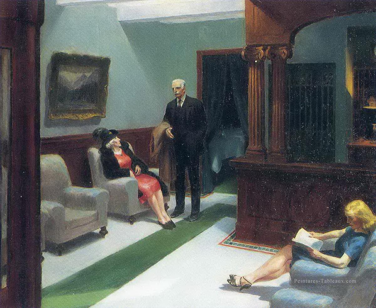 Hall de l’hôtel Edward Hopper Peintures à l'huile